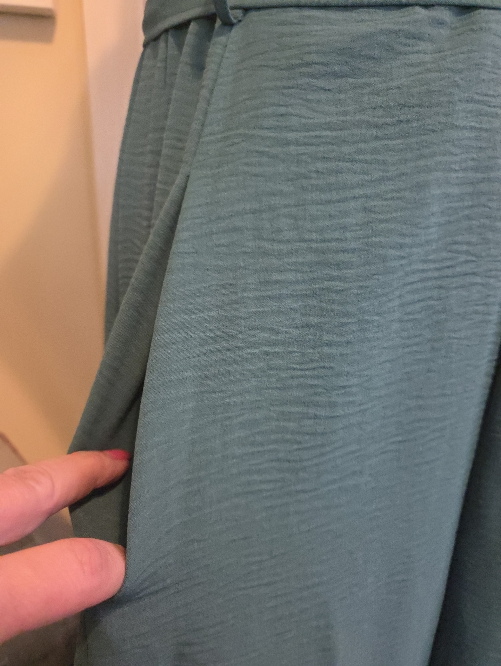 Calvin Klein Women's Teal Green Button Front Textured Cap Sleeve Dress 8 NWT - Picture 5 of 13
